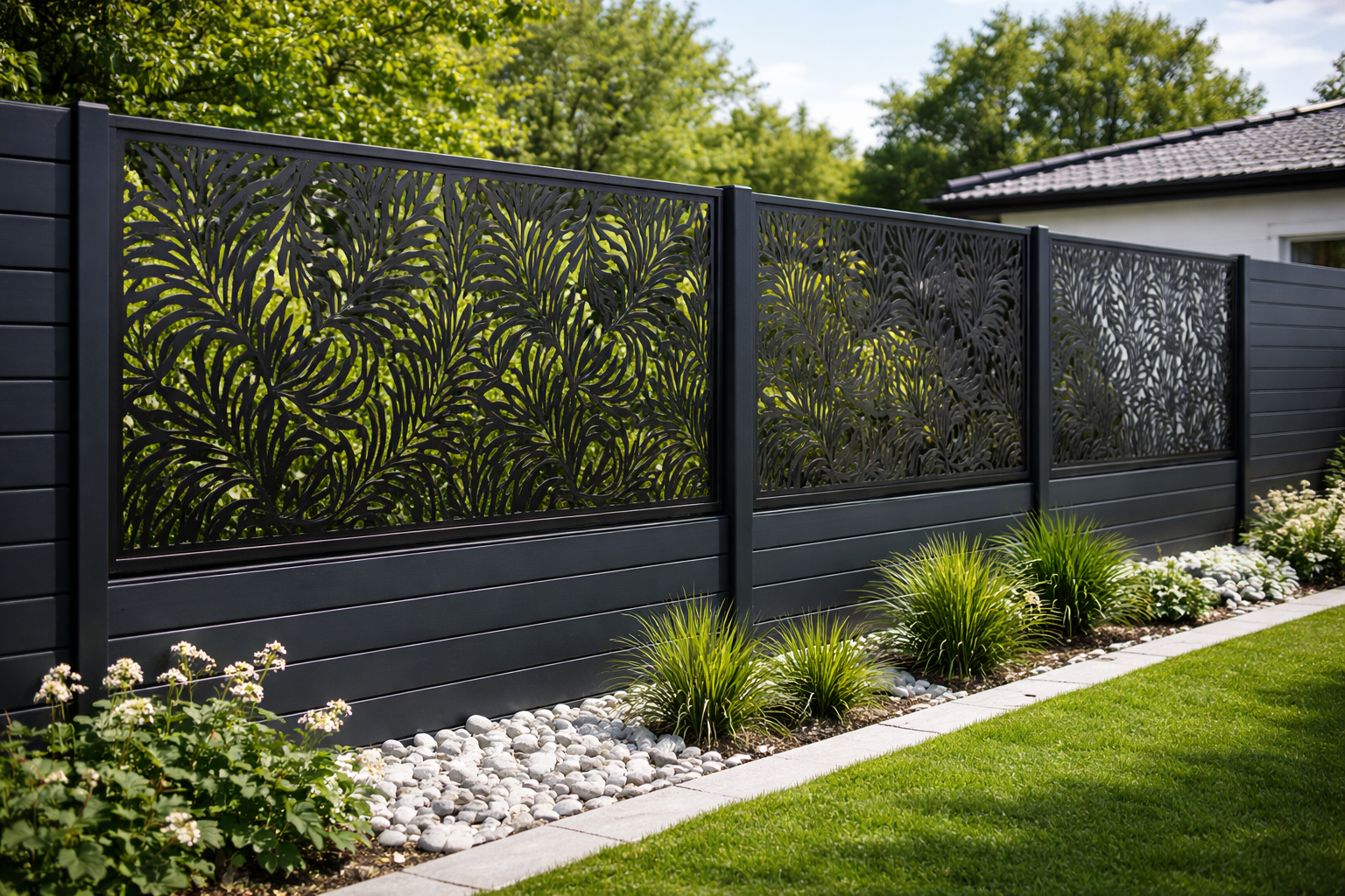 panouri gard decorative panouri gard decorative, gard metalic decorativ, panouri gard laser, tabla traforata gard, gard modern metalic, panouri gard bucuresti